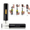 Image of Automatic Wine Bottle Opener Corkscrew Cork Cordless Set Foil Cutter LED Button
