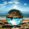 Image of Clear Crystal Ball Sphere 80mm Decor Photography Lens Photo Prop Lensball & Base