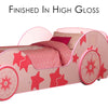 Image of New Kids Racing Car Bed Single Size, Pink Color, Children Bedroom Furniture
