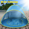Image of Baby Kids Pop Up Beach Camping Tent Sun UV Shade Shelter Canopy Tents With Pool
