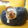 Image of Comfy Calming Dog/Cat Bed Pet Beds Round Super Soft Plush Marshmallow Puppy Beds