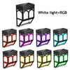 Image of RGB LED Solar Wall Street Light Automatic Lamp Waterproof Outdoor Garden