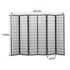 Image of Levede 6 Panel Free Standing Foldable Timber Room Divider Privacy Screen with Black Frame