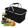 Image of Folding 30L Folding Camp Picnic Insulated Bag Ice Cooler Hamper Lunch Food Storage Basket