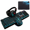 Image of 104Key Waterproof design USB Wired Multimedia RGB Backlit Mechanical Gaming Keyboard and LED Gaming Headphone and 3200DPI LED Gaming Mouse Sets with Mouse Pad