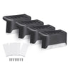 Image of 1PC/4PCS/6PCS Solar Powered LED Stairs Step Light Black Shell Outdoor Waterproof Path Garden Deck Fence Wall Lamp