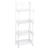 Image of 4 Layers Iron Storage Rack Modern Simple Bathroom Floor Shelf Household Shoe Rack Bookshelf Storage Shelf