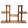 Image of Multi Tier Wood Flower Rack Plant Stand Wood Shelves Bonsai Display Shelf Indoor