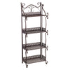 Image of 4 Layers Iron Storage Rack Modern Simple Bathroom Floor Shelf Household Shoe Rack Bookshelf Storage Shelf