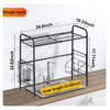 Image of 63/83cm Sink Storage Rack 1/2 Layers Kitchen Over Sink Dish Drying Drain Shelf Dish Chopsticks Storage Holder Organizer