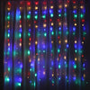 Image of 3M*2M USB 8 Modes Remote Control 200 LED Curtain String Light with 10 Hooks Festival Christmas Wedding Decor