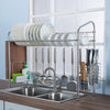 Image of 1/2 Layer Tier Stainless Steel Dish Drainer Cutlery Holder Rack Drip Tray Kitchen Tool For Single Sink