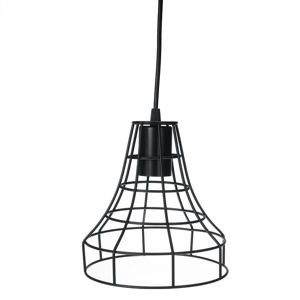 E27 Chandelier Bronze Black Rust Pendant Light Wire Cage Hanging Light