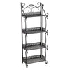 Image of 4 Layers Iron Storage Rack Modern Simple Bathroom Floor Shelf Household Shoe Rack Bookshelf Storage Shelf