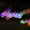 Image of Solar Powered 12M 100 LED Crystal Ball String Fairy Light for Garden Christmas Outdoor Decor