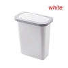 Image of Cabinet Door Hanging Trash Can with Lid Garbage Waste Bin Waste Storage Wastebucket for Office Home Bathroom Kitchen