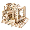 Image of Robotime 4 Kinds Hand Crank Marble Run Game DIY Coaster Wooden Model Building Kits Assembly Toy Gift for Children Adult