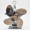 Image of 4 Blade Heat Powered Stove Fan with Magnetic Thermometer for Fireplace Heater