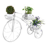 Image of 3 Tier Bicycles Plant Stand Metal Flower Pots Garden Decor Shelf Rack