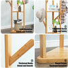 Image of Bamboo Clothes Coat Hat Rack Tree Stand Shelf Wooden Hanger Organizer 3 Layer 8 Hooks
