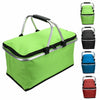 Image of Folding 30L Folding Camp Picnic Insulated Bag Ice Cooler Hamper Lunch Food Storage Basket