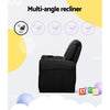 Image of Keezi Luxury Kids Recliner Sofa Children Lounge Chair PU Couch Armchair Black