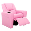 Image of Keezi Luxury Kids Recliner Sofa Children Lounge Chair Couch PU Armchair PINK