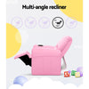 Image of Keezi Luxury Kids Recliner Sofa Children Lounge Chair Couch PU Armchair PINK