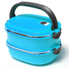 Image of Vacuum Seal Stacking Insulated Lunch Box Stainless Steel Thermal Insulation Bento Box Dual Handle Container