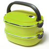 Image of Vacuum Seal Stacking Insulated Lunch Box Stainless Steel Thermal Insulation Bento Box Dual Handle Container
