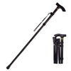 Image of Aluminum Metal Folding Walking Stick Outdoor Adjustable Non-slip Hiking Climbing Trekking Pole