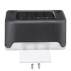 Image of 1PC/4PCS/6PCS Solar Powered LED Stairs Step Light Black Shell Outdoor Waterproof Path Garden Deck Fence Wall Lamp