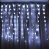 Image of 3*1M USB 8 Modes 100 LED Curtain String Light with 10 Hooks Festival Decor Fairy Lamp Christmas Wedding