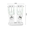 Image of Double Cereal Dispenser Dry Food Storage Container Dispense Machine White