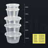 Image of 200 Pcs 800ml Take Away Food Platstic Containers Boxes Base and Lids Bulk Pack