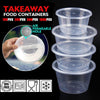 Image of 200 Pcs 800ml Take Away Food Platstic Containers Boxes Base and Lids Bulk Pack