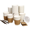 Image of 440 Pcs 12oz Disposable Takeaway Coffee Paper Cups Triple Wall Take Away w Lids