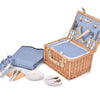 Image of Deluxe 4 Person Picnic Basket Baskets Set Outdoor Corporate Blanket Park Trip