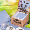 Image of Deluxe 2 Person Picnic Basket Baskets Set Outdoor Corporate Blanket Park Trip