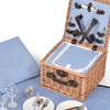 Image of Deluxe 2 Person Picnic Basket Baskets Set Outdoor Corporate Blanket Park Trip