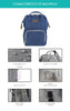 Image of Waterproof Mummy Nappy Diaper Bag Baby Travel Changing Nursing Backpack Blue