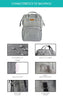 Image of Waterproof Mummy Nappy Diaper Bag Baby Travel Changing Nursing Backpack Grey