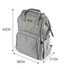 Image of Waterproof Mummy Nappy Diaper Bag Baby Travel Changing Nursing Backpack Grey