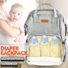 Image of Waterproof Mummy Nappy Diaper Bag Baby Travel Changing Nursing Backpack Grey