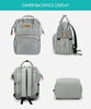 Image of Waterproof Mummy Nappy Diaper Bag Baby Travel Changing Nursing Backpack Grey