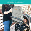 Image of Waterproof Mummy Nappy Diaper Bag Baby Travel Changing Nursing Backpack Grey