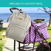 Image of Waterproof Mummy Nappy Diaper Bag Baby Travel Changing Nursing Backpack Grey