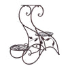 Image of 3-Tier Metal Flower Stand Shelf Holder Decorative Plant Stand Rack Pot Tray Design Garden Home Indoor/Outdoor
