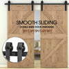 Image of 2.44M Antique Classic Style Double Sliding Barn Door Hardware Track Roller Kit