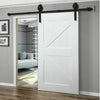 Image of 2M Antique Classic Style Single Sliding Barn Door Hardware Track Roller Kit